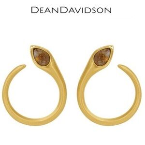 Dean Davidson Plated Satin Small Hoops in Gold NWT 229$